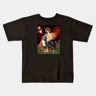 Bernese Mountain Dog with Angel (adapted from famous art) Kids T-Shirt